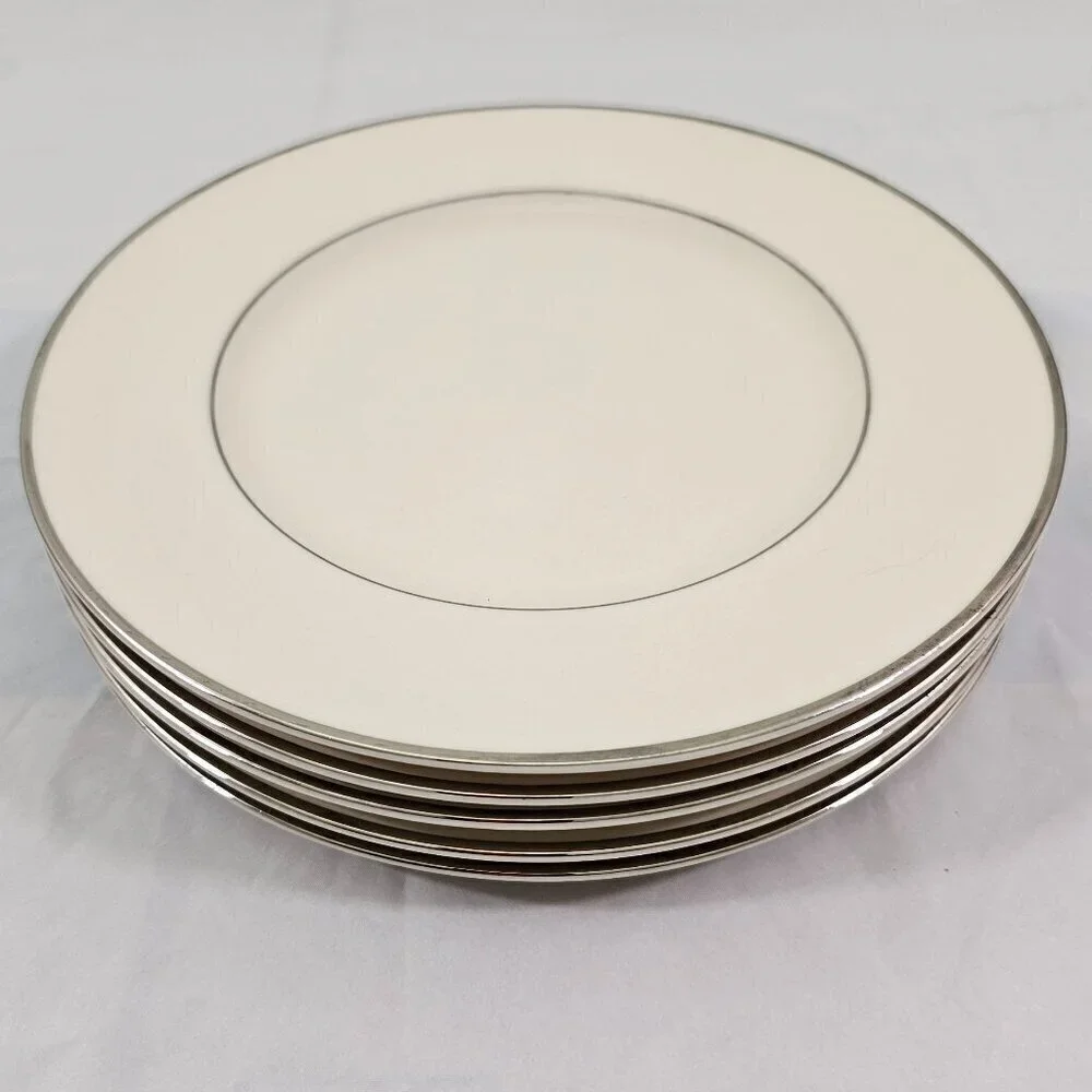 Royal Devon USA Simplicity Platinum 8 ¼” Salad Luncheon Plates – Set of 5